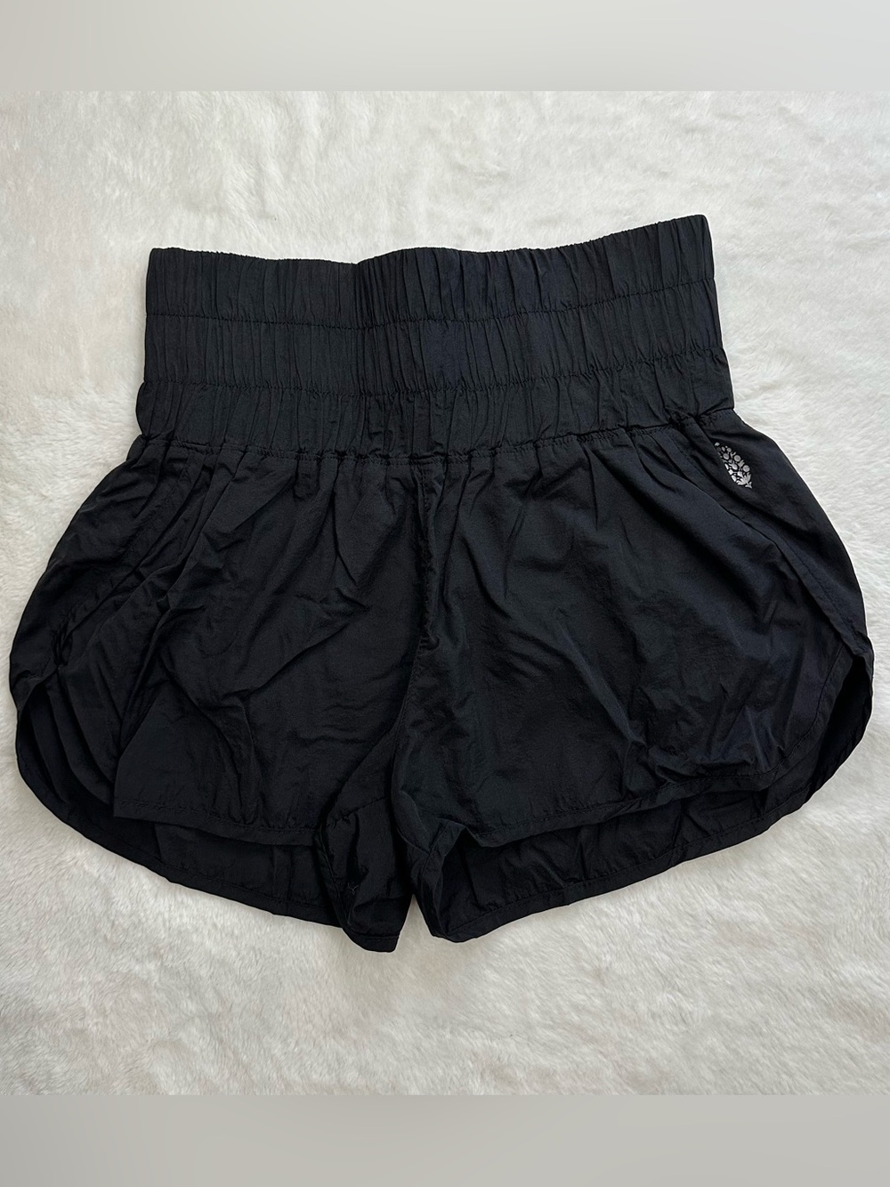 FP Movement Free People The Way Home High Rise Athletic Shorts Black Size Small